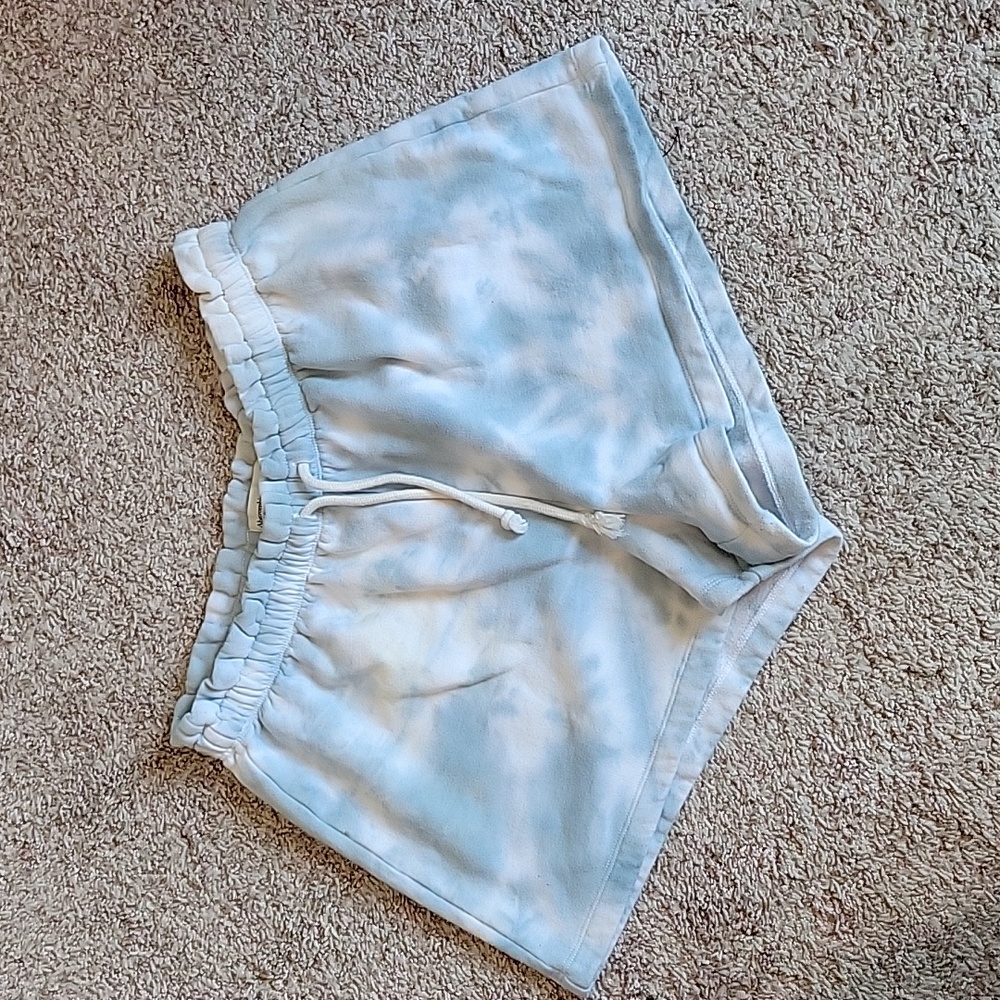 Abercrombie & Fitch Sky Blue Patterned Athletic Shorts
